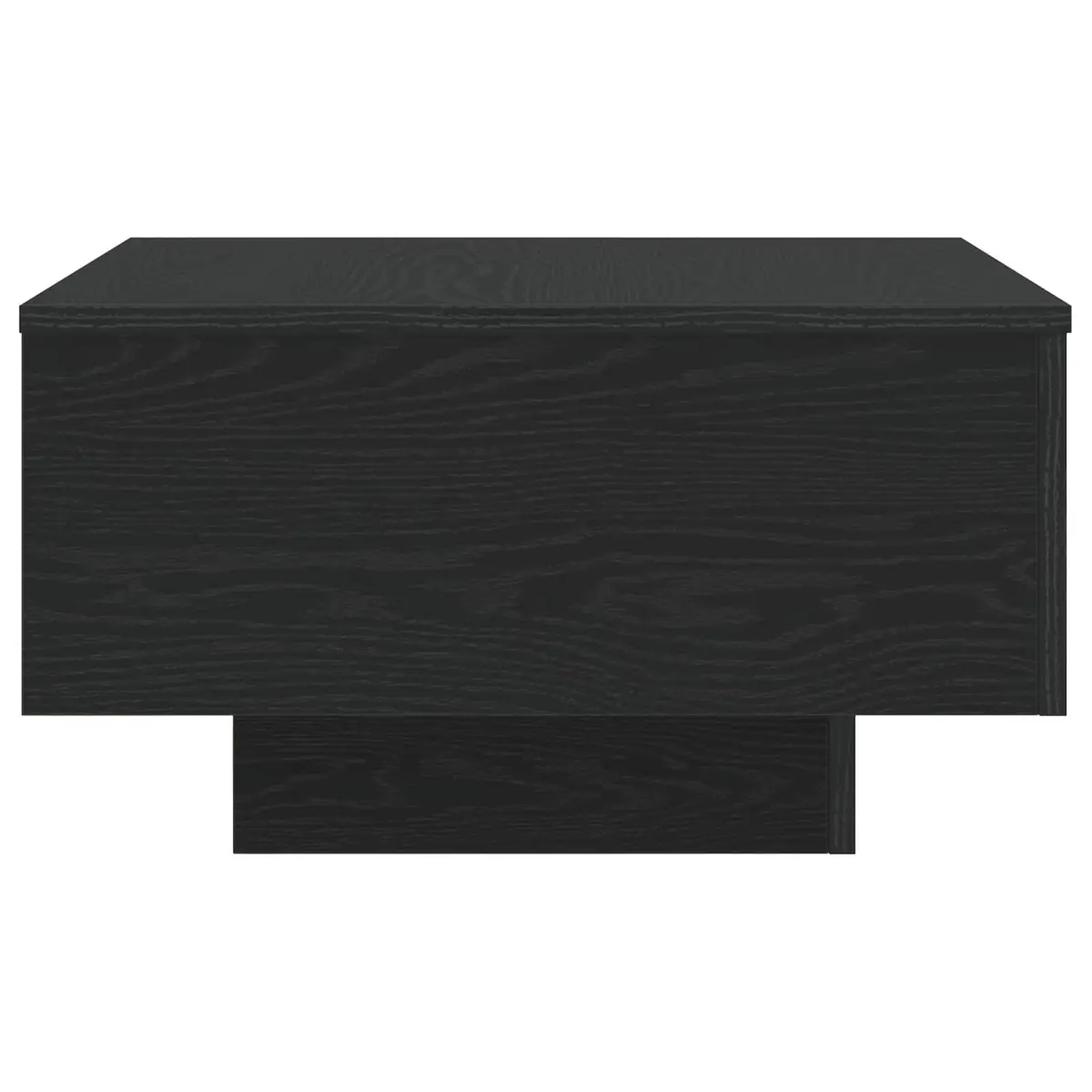 Coffee Table with LED Strip Lights in Black Oak 55x55x31cm Engineered Wood