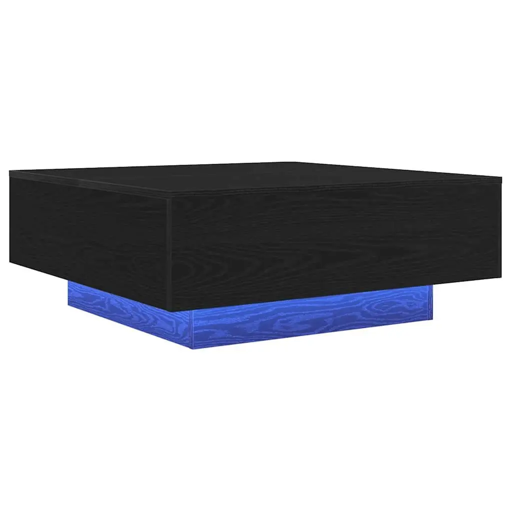 Coffee Table in Black Oak with LED Lighting