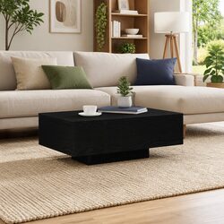 Your Ideal Black Oak Coffee Table with LED Features