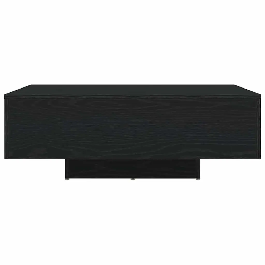 Coffee Table Black Oak LED Lights 85x55x31cm Modern Engineered Wood