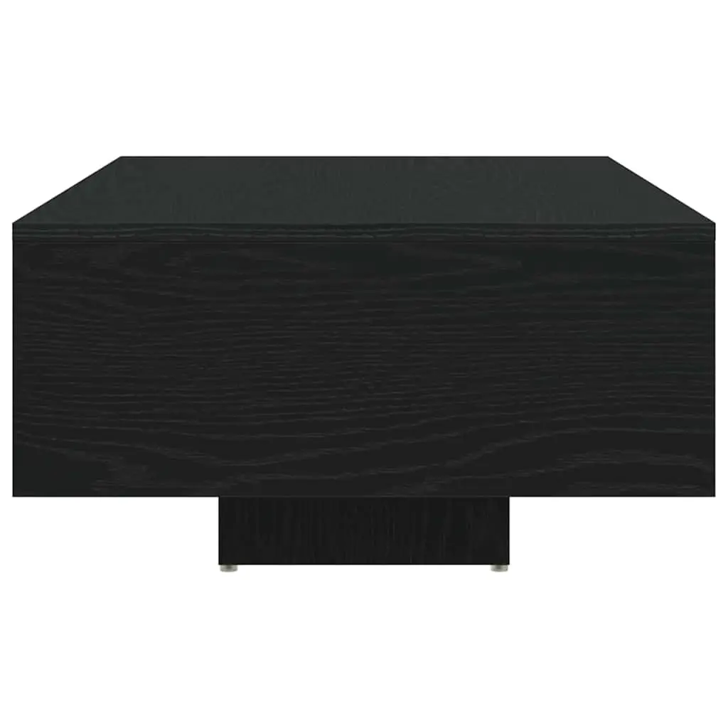 Coffee Table Black Oak LED Lights 85x55x31cm Modern Engineered Wood