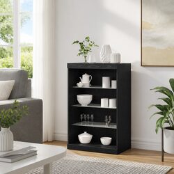 Your Friendly LED Sideboard with Glass Shelves