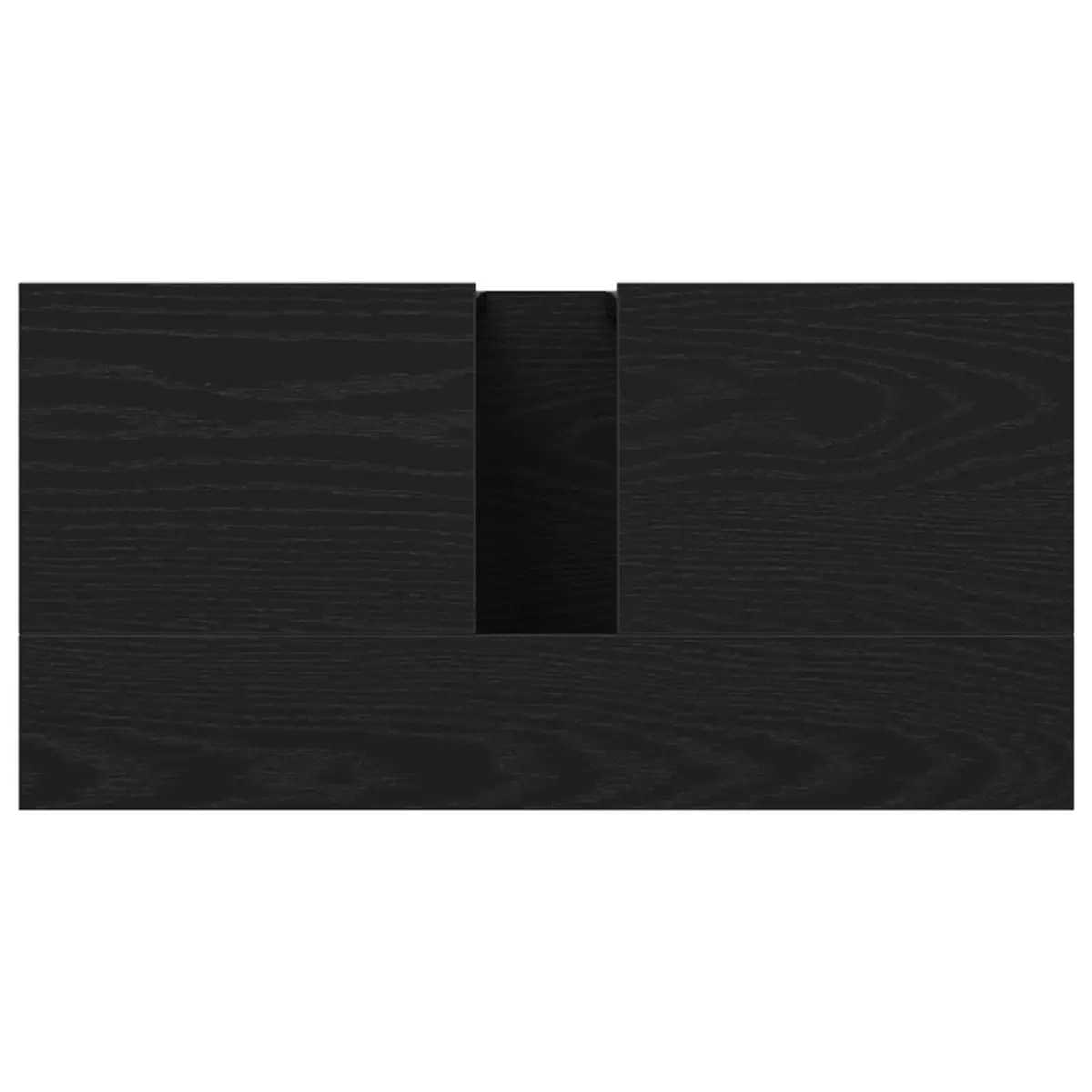 Bathroom Vanity Unit Wall-Mounted Black Oak 60x30x60cm