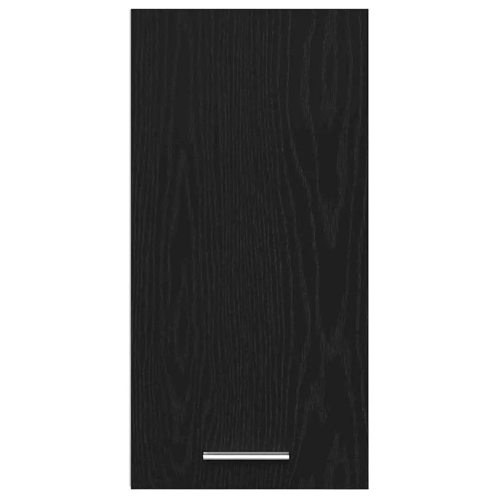 Hanging Kitchen Cabinet Wall-Mounted Storage Black Oak Engineered Wood