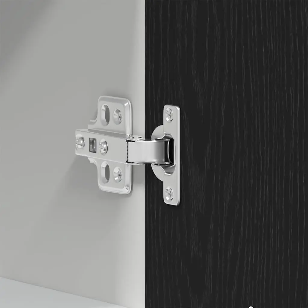 Hanging Kitchen Cabinet Wall-Mounted Black Oak 40x31x60 cm Engineered Wood