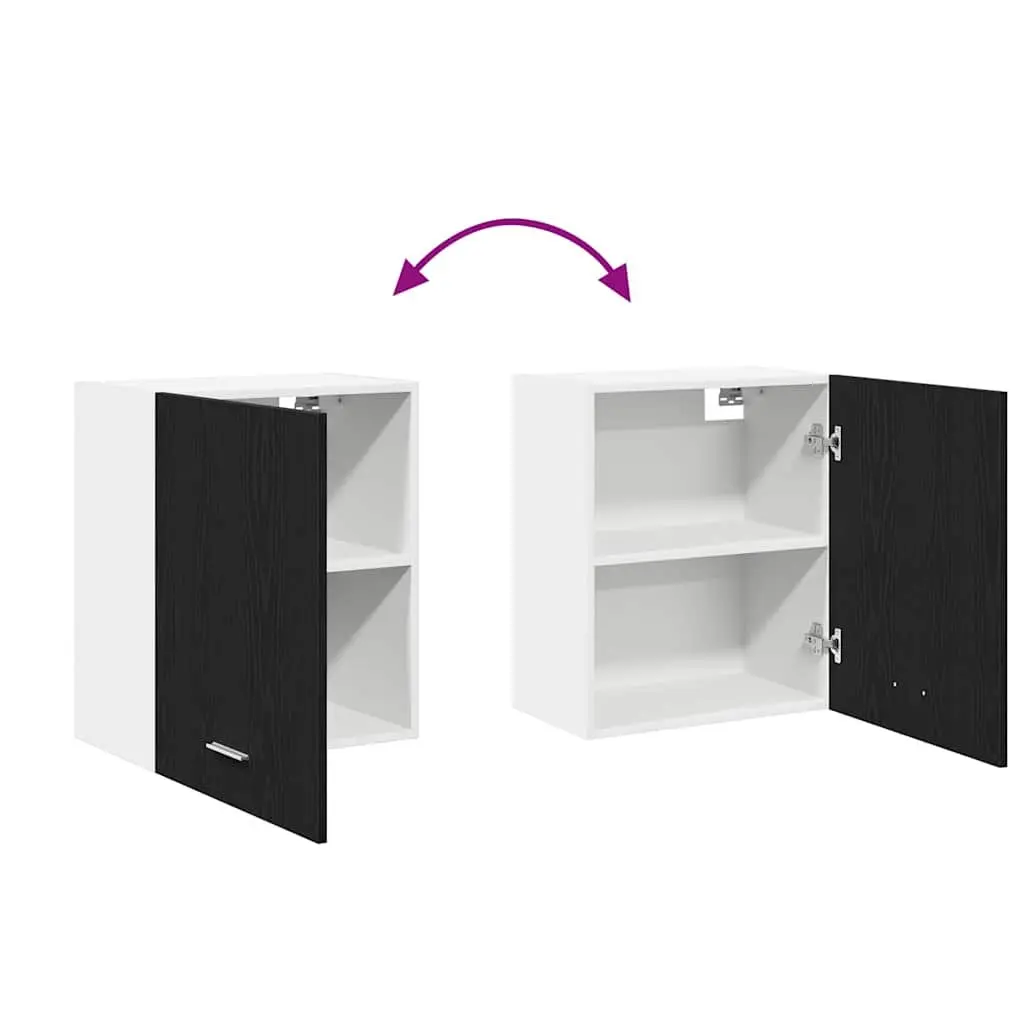 Hanging Cabinet Black Oak Engineered Wood 50 x 31 x 60 cm