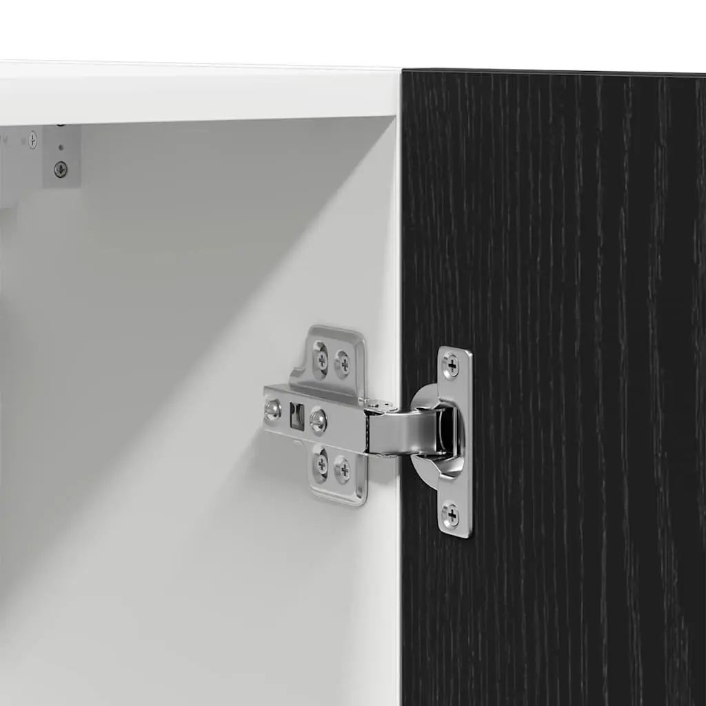 Hanging Cabinet Black Oak Engineered Wood 50 x 31 x 60 cm