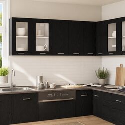Your Kitchen's New Best Friend: Black Oak Hanging Cabinet 60x31x60cm