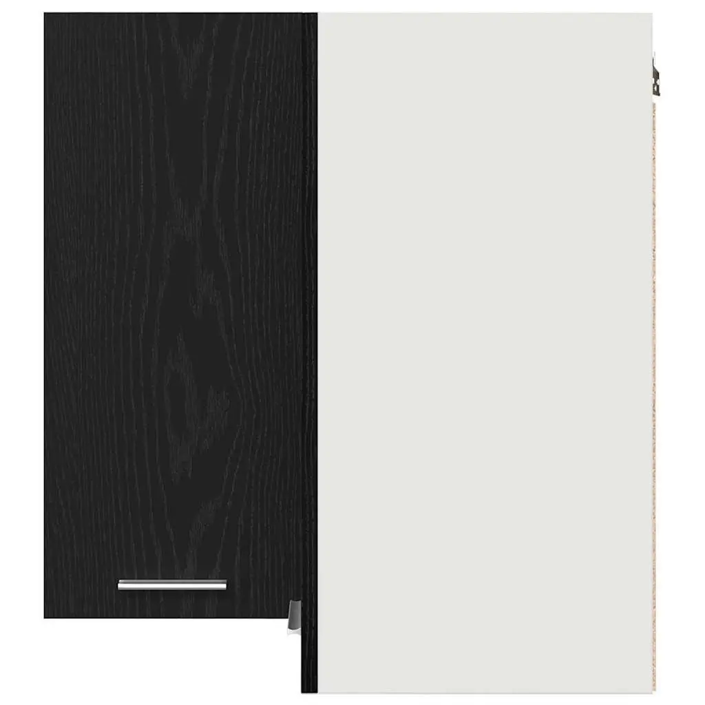 Hanging Kitchen Cabinet Black Modern Storage Engineered Wood 57 x 57 x 60 cm