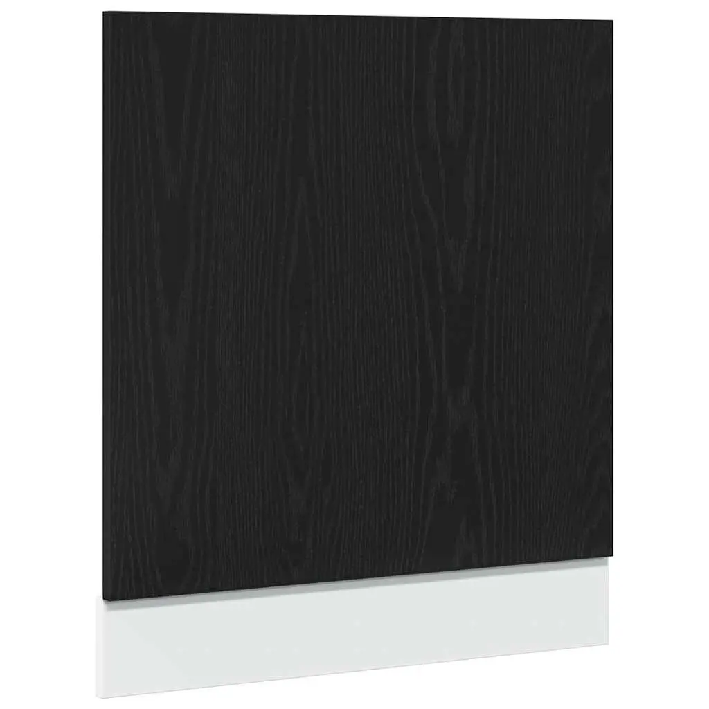60cm Black Oak Dishwasher Panel