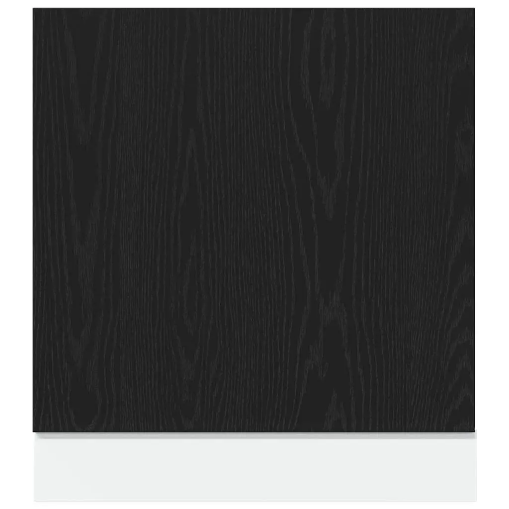 60cm Black Oak Dishwasher Panel