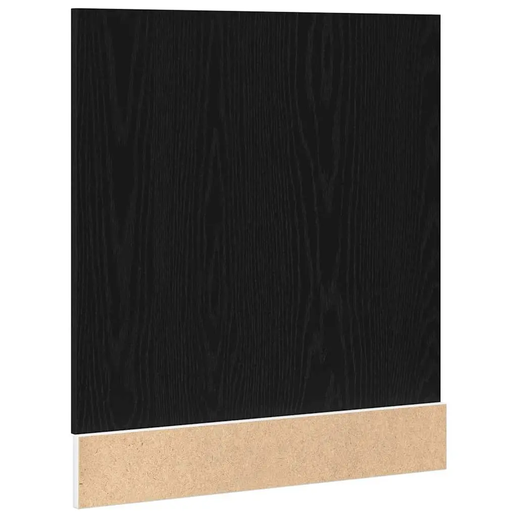 60cm Black Oak Dishwasher Panel