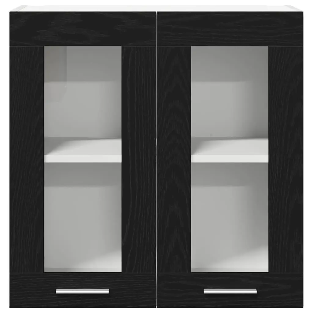 Hanging Kitchen Cabinet Black Oak Engineered Wood 60x31x60cm Storage Organiser