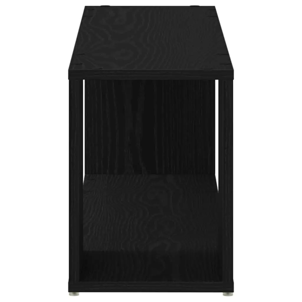 Wall-Mounted TV Cabinet Set Black Storage Shelves 100x24x63 cm