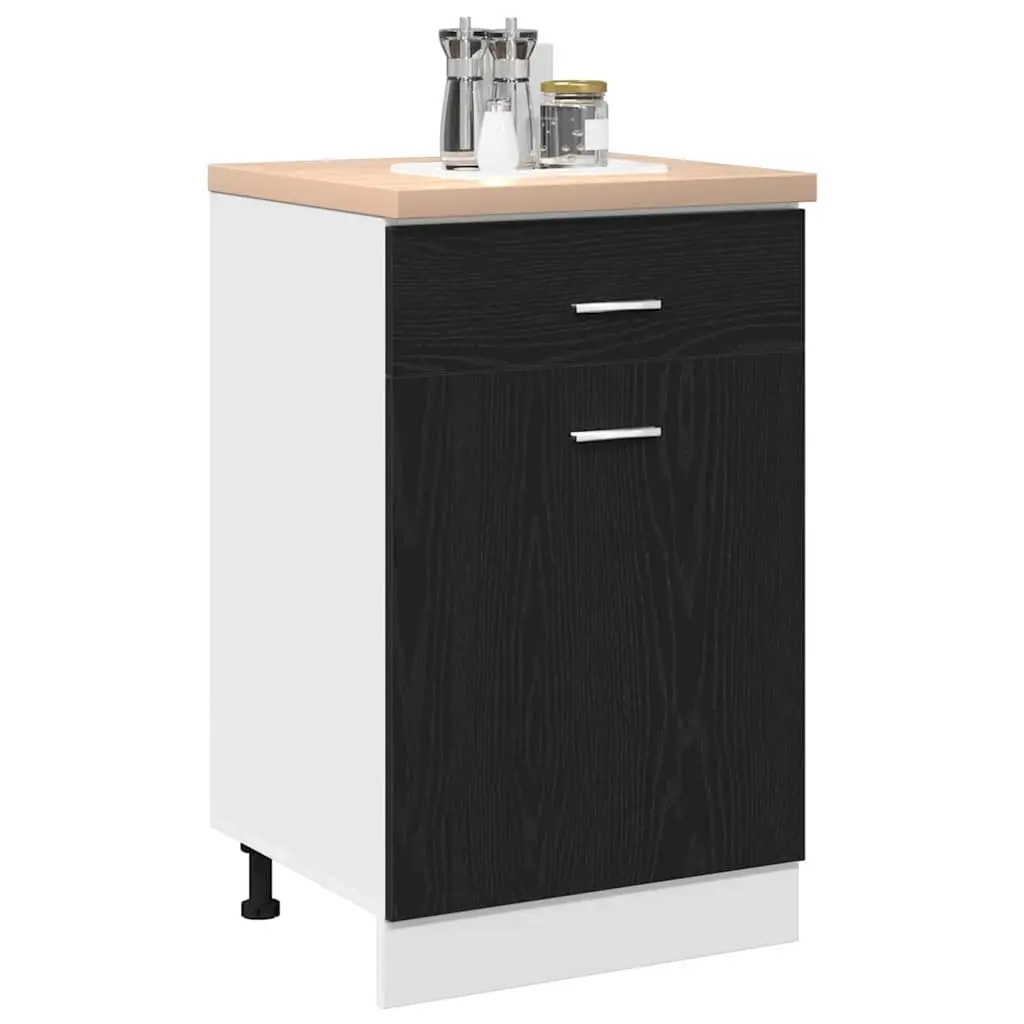 Black Oak Kitchen Cabinet for Storage