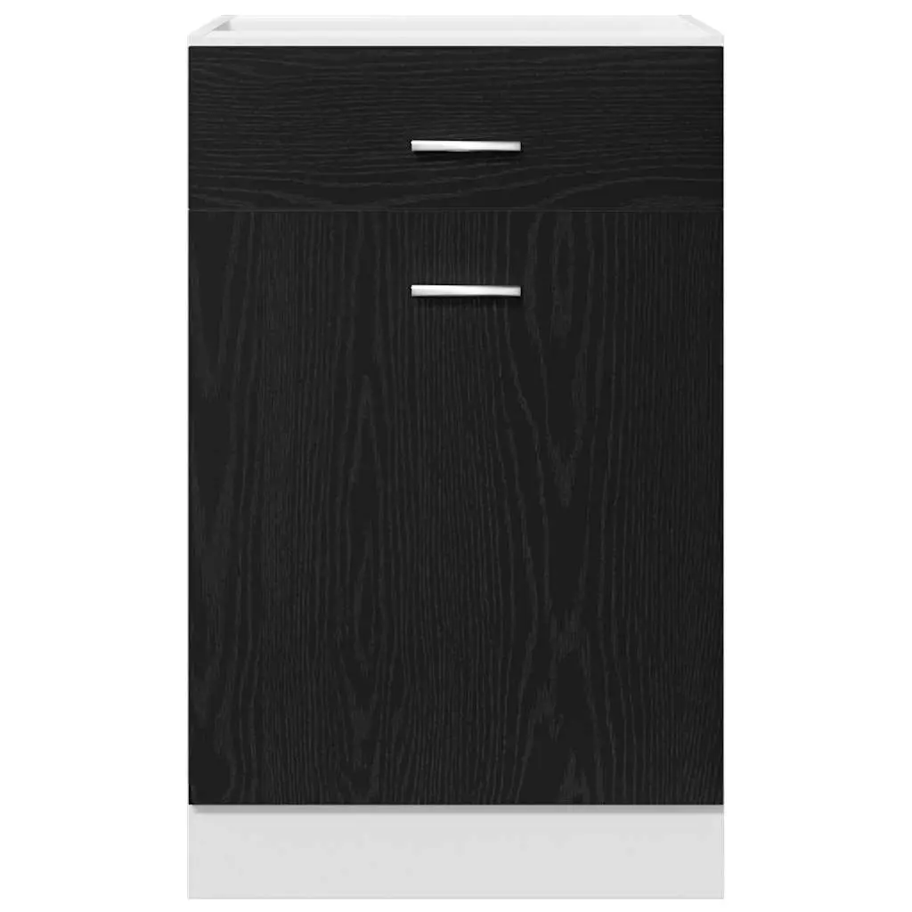 Black Oak Kitchen Cabinet for Storage