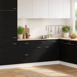 Your Stylish Black Oak Hanging Kitchen Cabinet