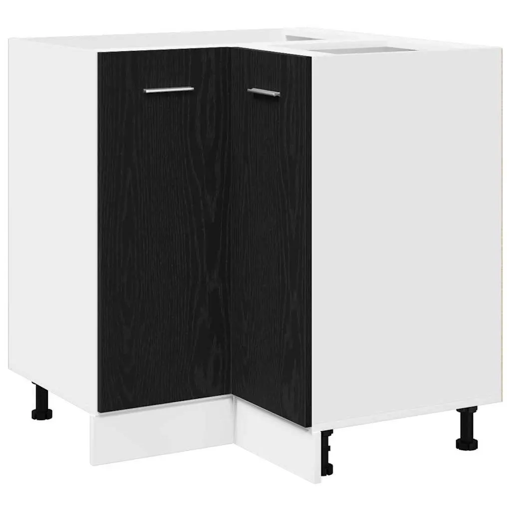 Storage Hanging Kitchen Cabinet Black Oak 75.5 x 75.5 x 80.5cm