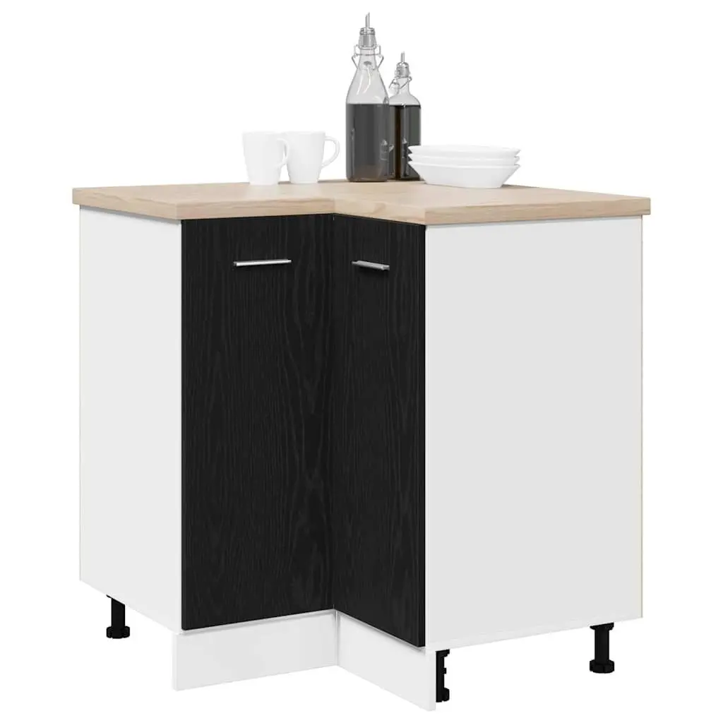 Storage Hanging Kitchen Cabinet Black Oak 75.5 x 75.5 x 80.5cm
