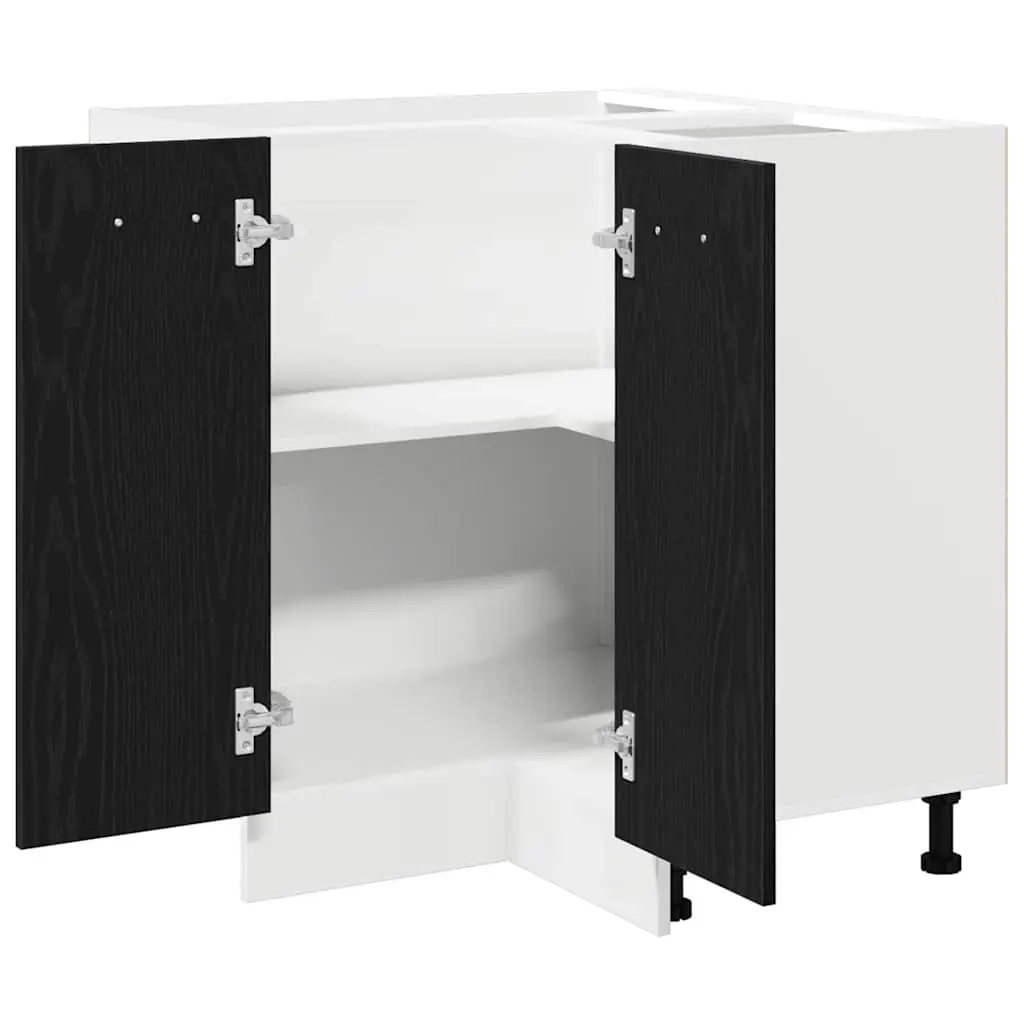 Storage Hanging Kitchen Cabinet Black Oak 75.5 x 75.5 x 80.5cm