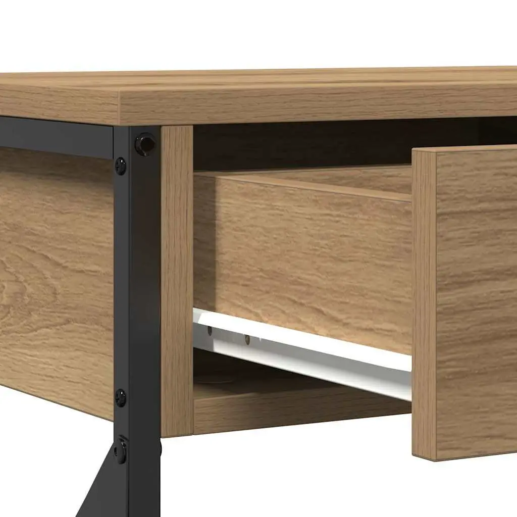 Rustic Wooden End Table Storage Accent Side Table 75 x 28 x 75 cm