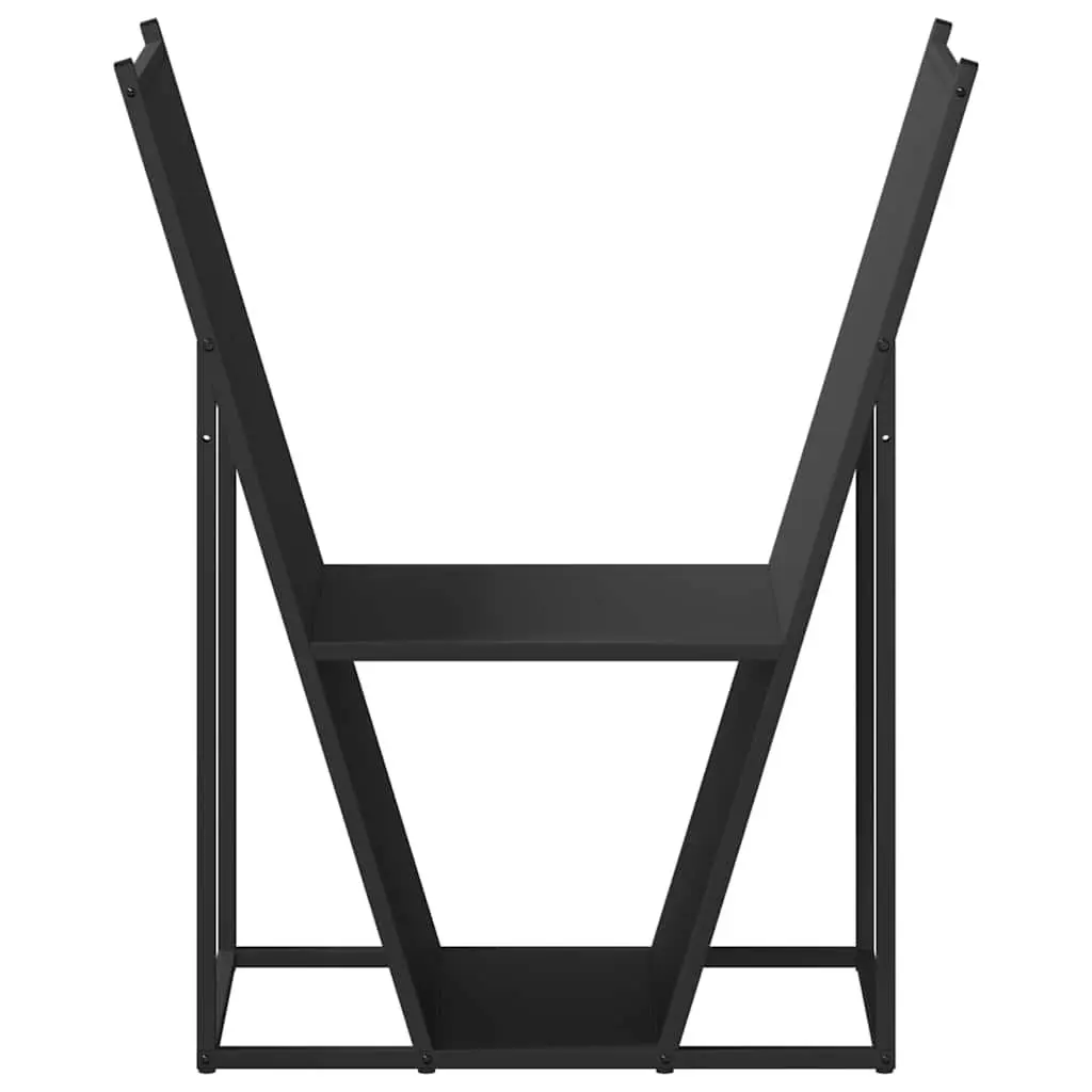 Firewood Rack Black Large Capacity Cold-rolled Steel