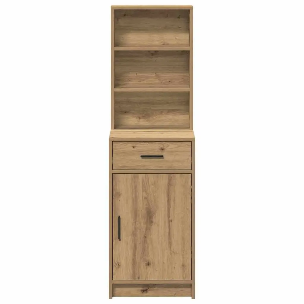 Highboard Storage Cabinet Brown Engineered Wood Dining Room Sideboard
