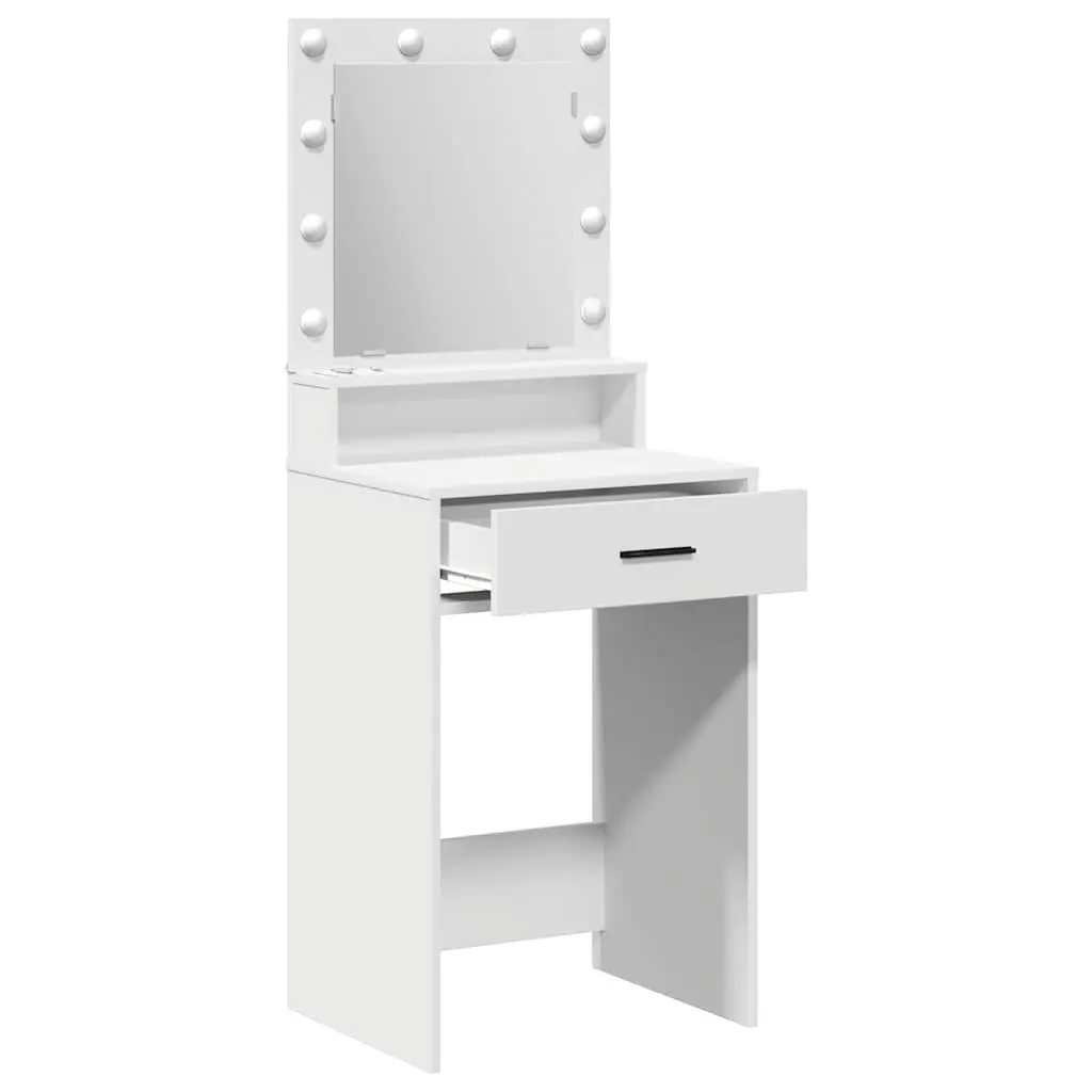 Dressing Table White LED Mirror Storage 50 x 41 x 135 cm