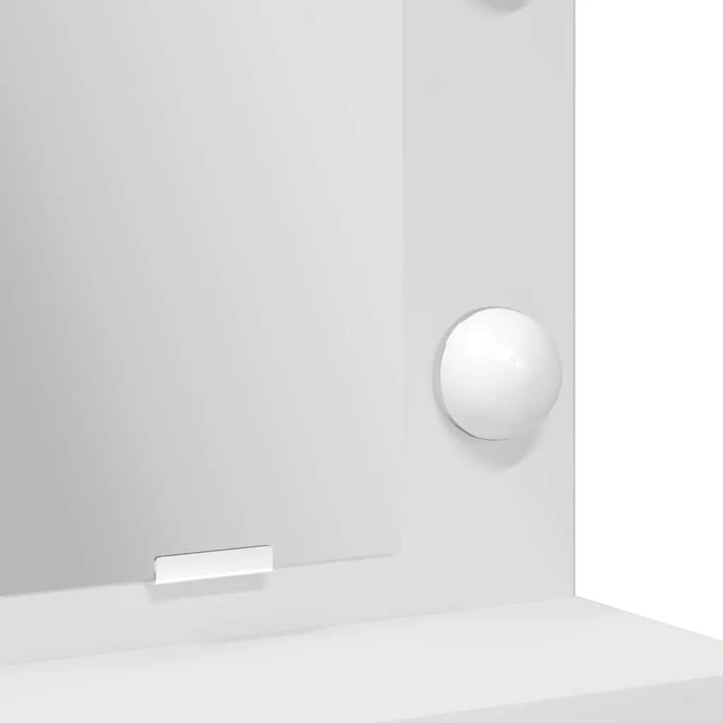 Dressing Table White LED Mirror Storage 50 x 41 x 135 cm