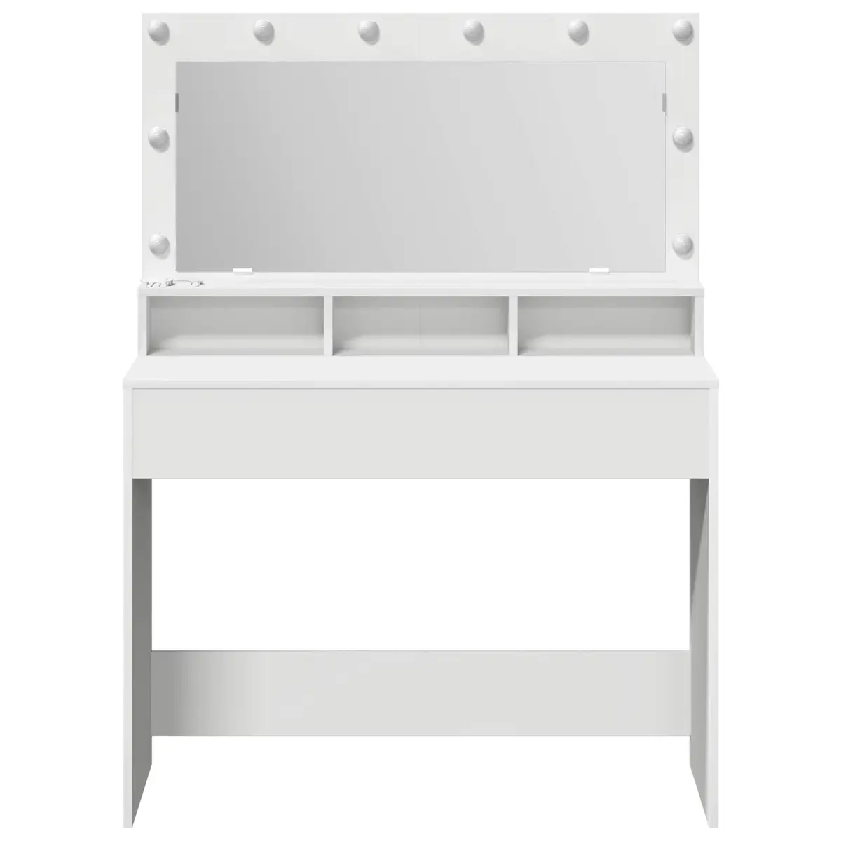 Dressing Table with LED Mirror and Storage Options