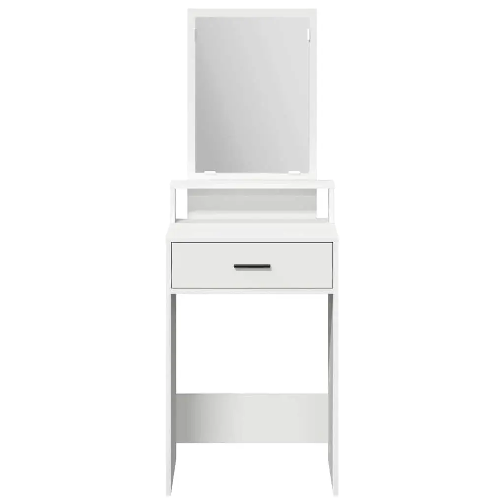 White Dressing Table Bedroom Vanity Unit with Mirror and Drawers Storage