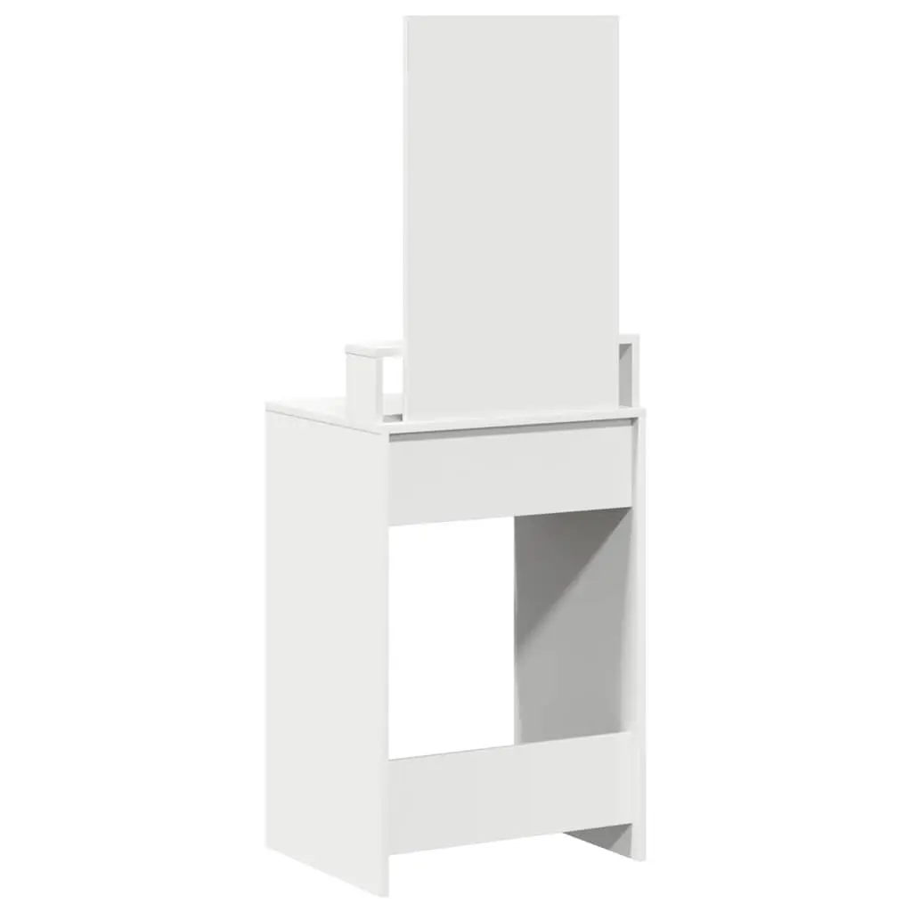 White Dressing Table Bedroom Vanity Unit with Mirror and Drawers Storage