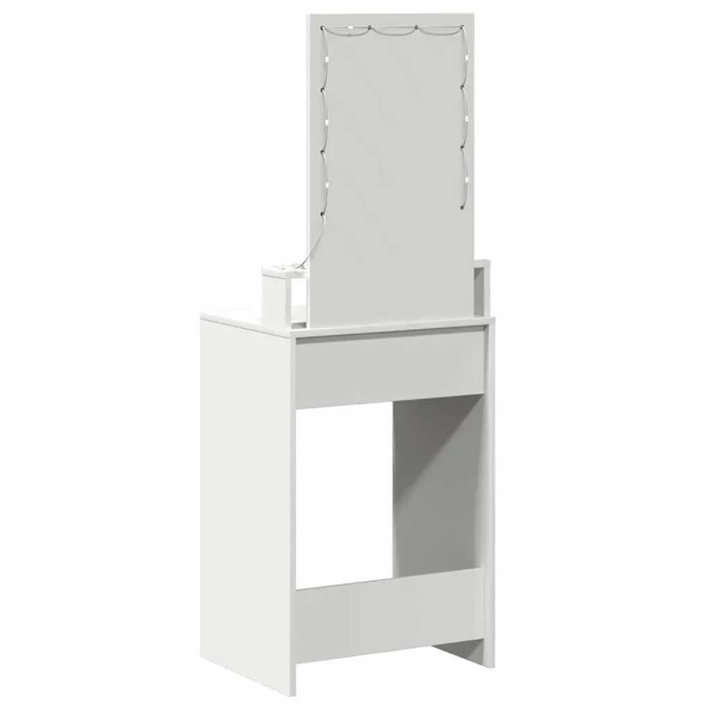 Dressing Table Modern White LED Mirror USB Drawer Storage 50 x 41 x 140 cm