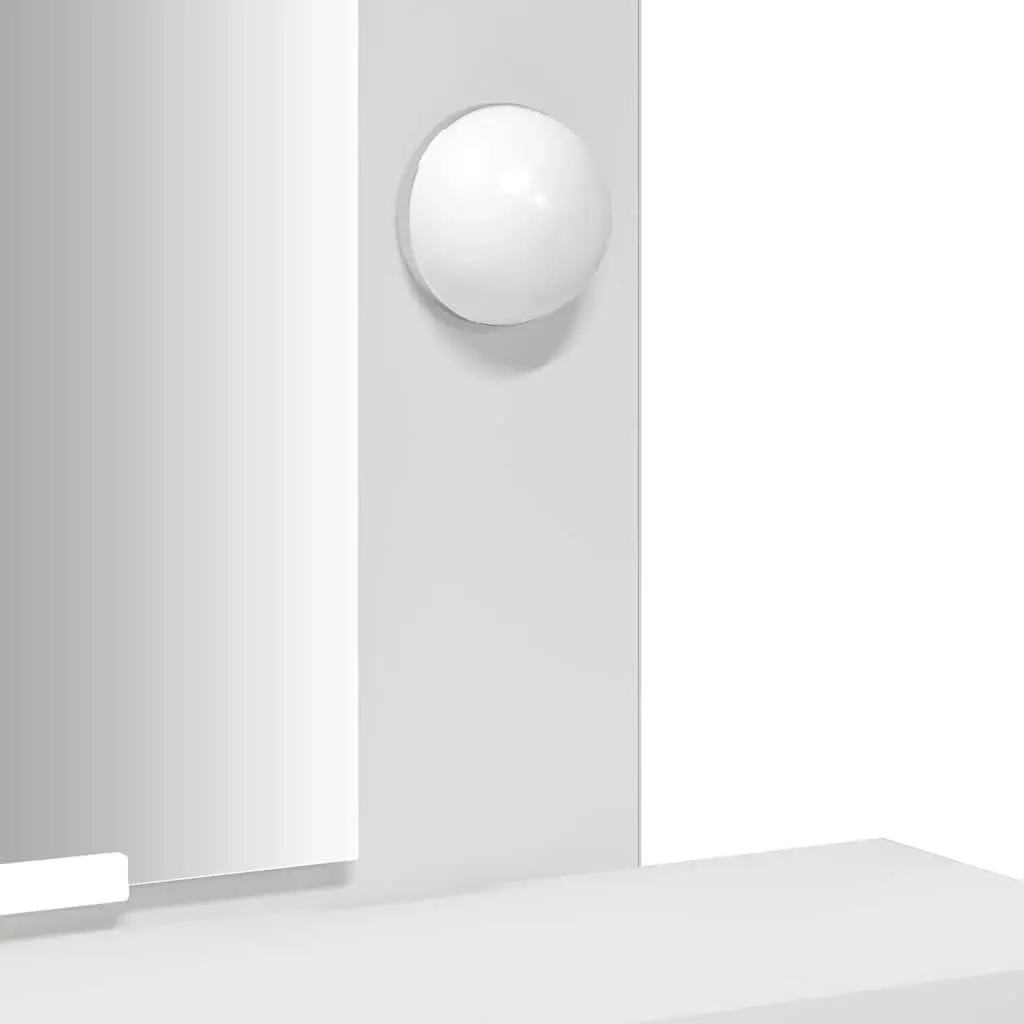 Dressing Table Modern White LED Mirror USB Drawer Storage 50 x 41 x 140 cm