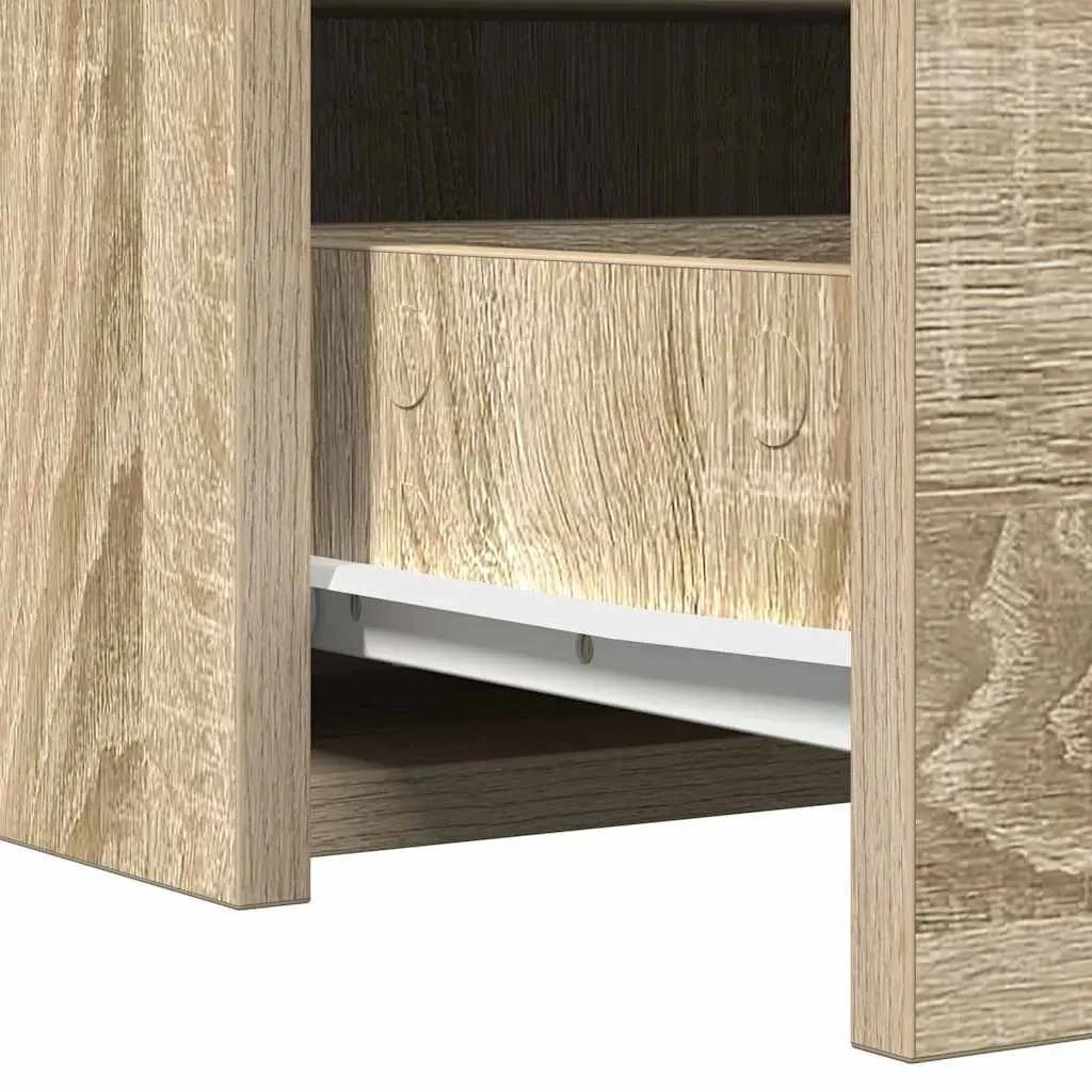 Dressing Table Bedroom Vanity Unit Brown Engineered Wood Mirror Drawers Storage