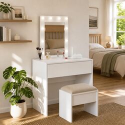 Chic White Dressing Table for Your Daily Routine