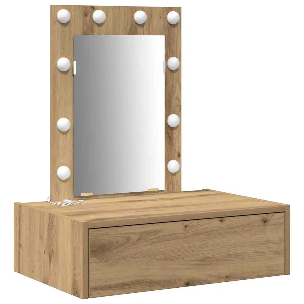 Dressing Table Brown Modern Minimalist Engineered Wood 60 x 40 x 70 cm