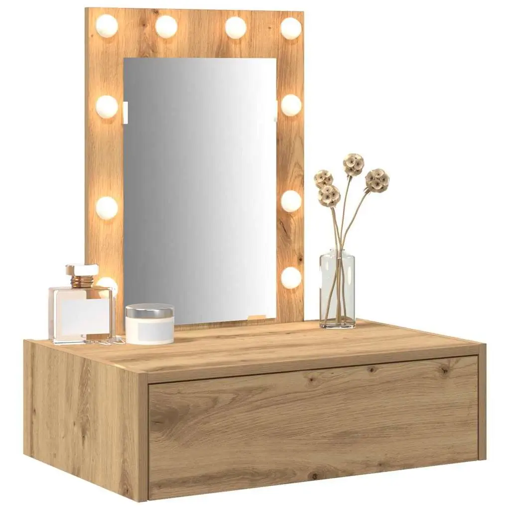 Dressing Table Brown Modern Minimalist Engineered Wood 60 x 40 x 70 cm