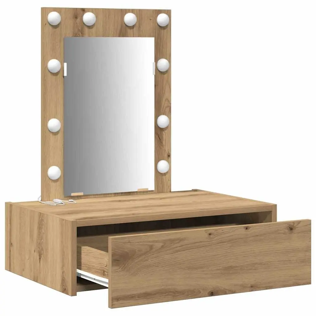 Dressing Table Brown Modern Minimalist Engineered Wood 60 x 40 x 70 cm