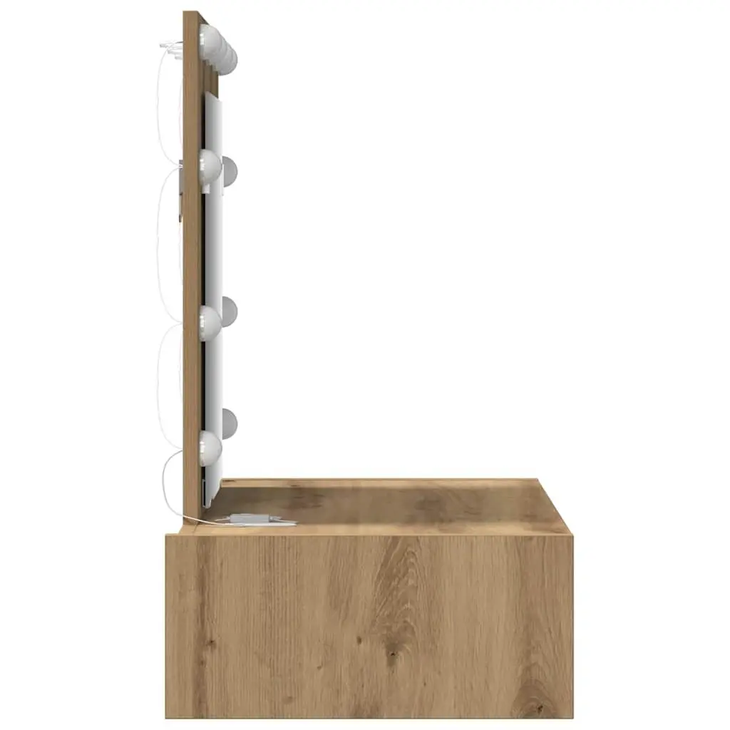Dressing Table Brown Modern Minimalist Engineered Wood 60 x 40 x 70 cm