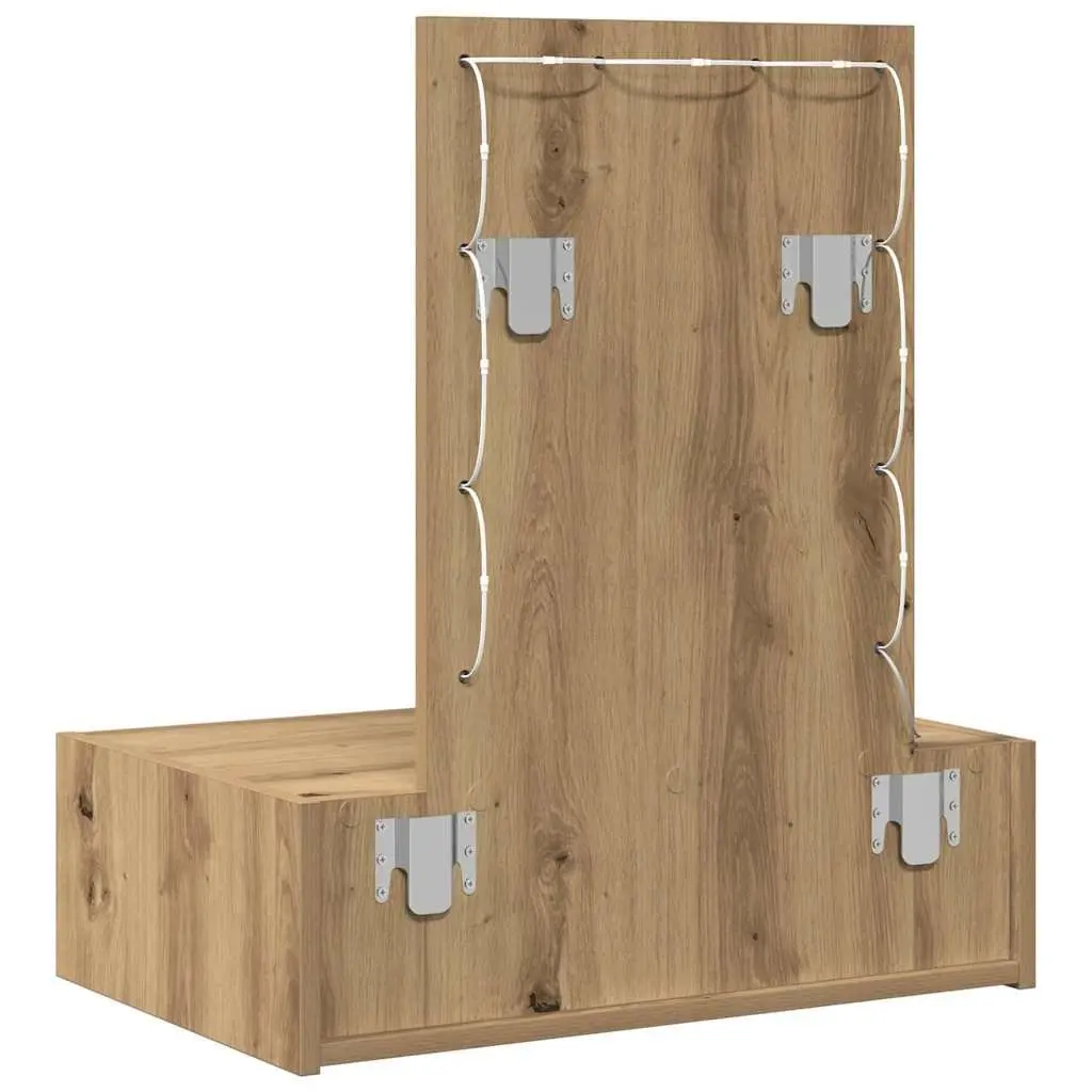 Dressing Table Brown Modern Minimalist Engineered Wood 60 x 40 x 70 cm