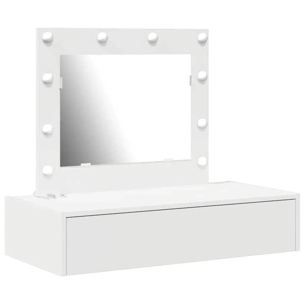 Dressing Table White Bedroom Vanity Unit Mirror Drawers Storage 83x40x70cm