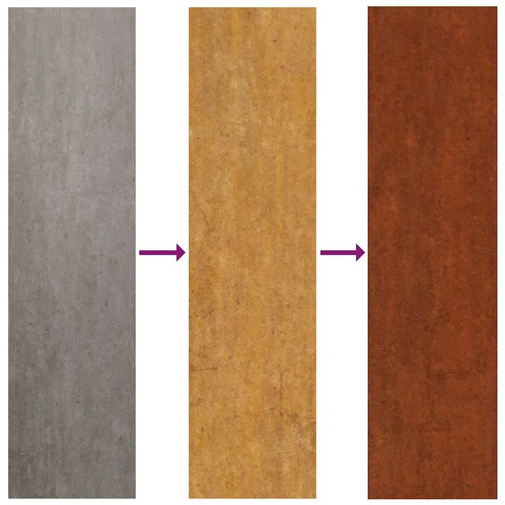 Raised Garden Planter Rectangular Outdoor Metal Weathering Steel 100x26x82cm