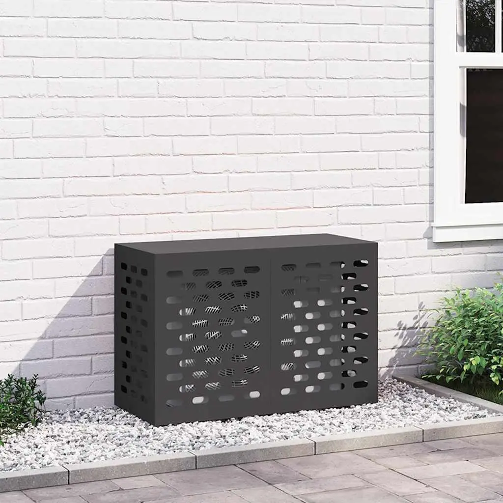 Air Conditioner Cover Rectangular Steel Outdoor Unit Protection Weather Dust