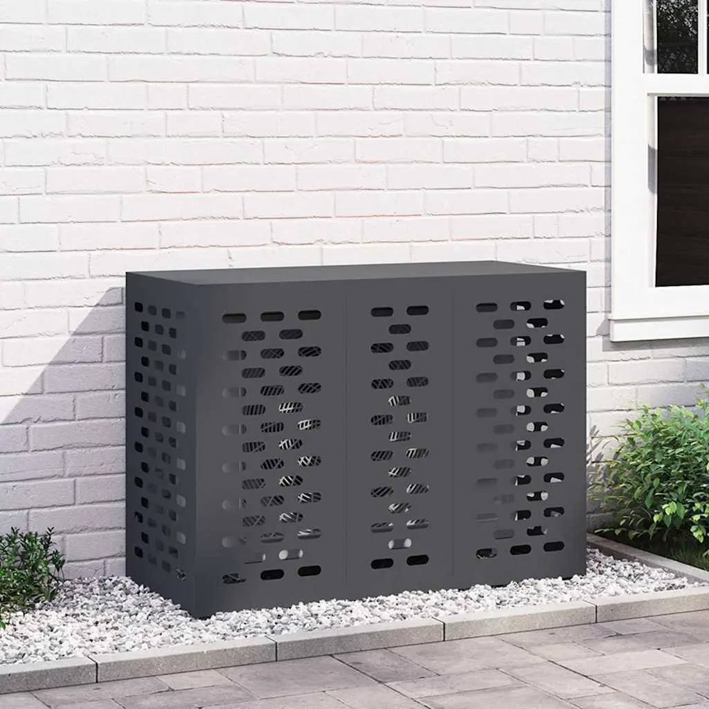 Outdoor Air Conditioner Cover Rectangular Steel Weather Protection Anthracite
