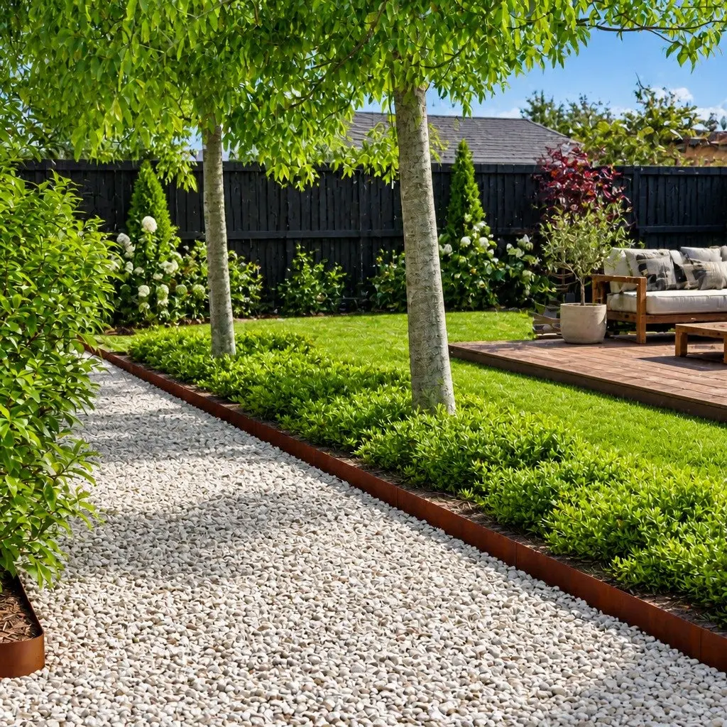 Garden Lawn Edging Weathering Steel Brown Rusty 100x20cm 10 Piece