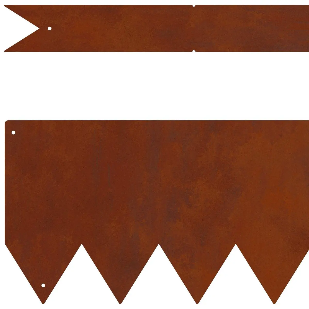 Garden Lawn Edging Weathering Steel Rusty Brown 20 Piece