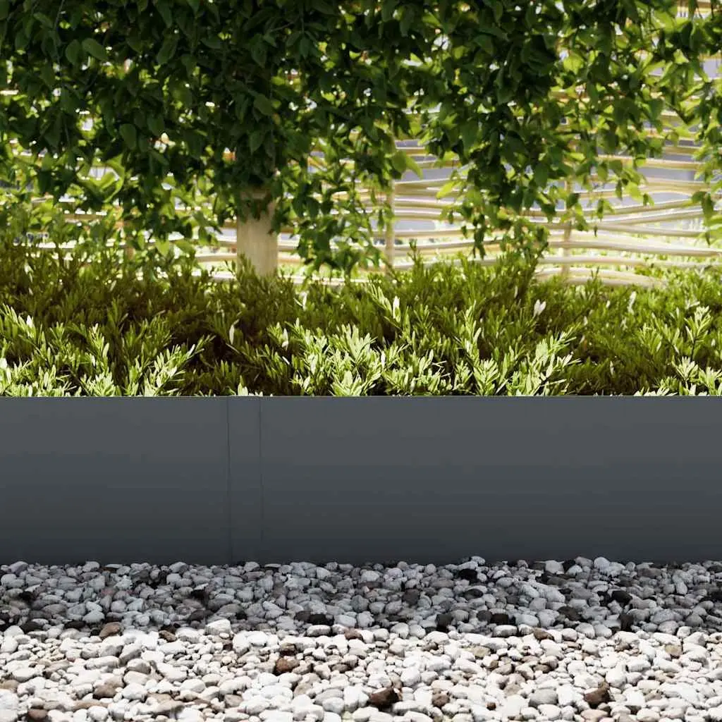Garden Lawn Edging Cold Rolled Steel Borders Anthracite 20 Piece