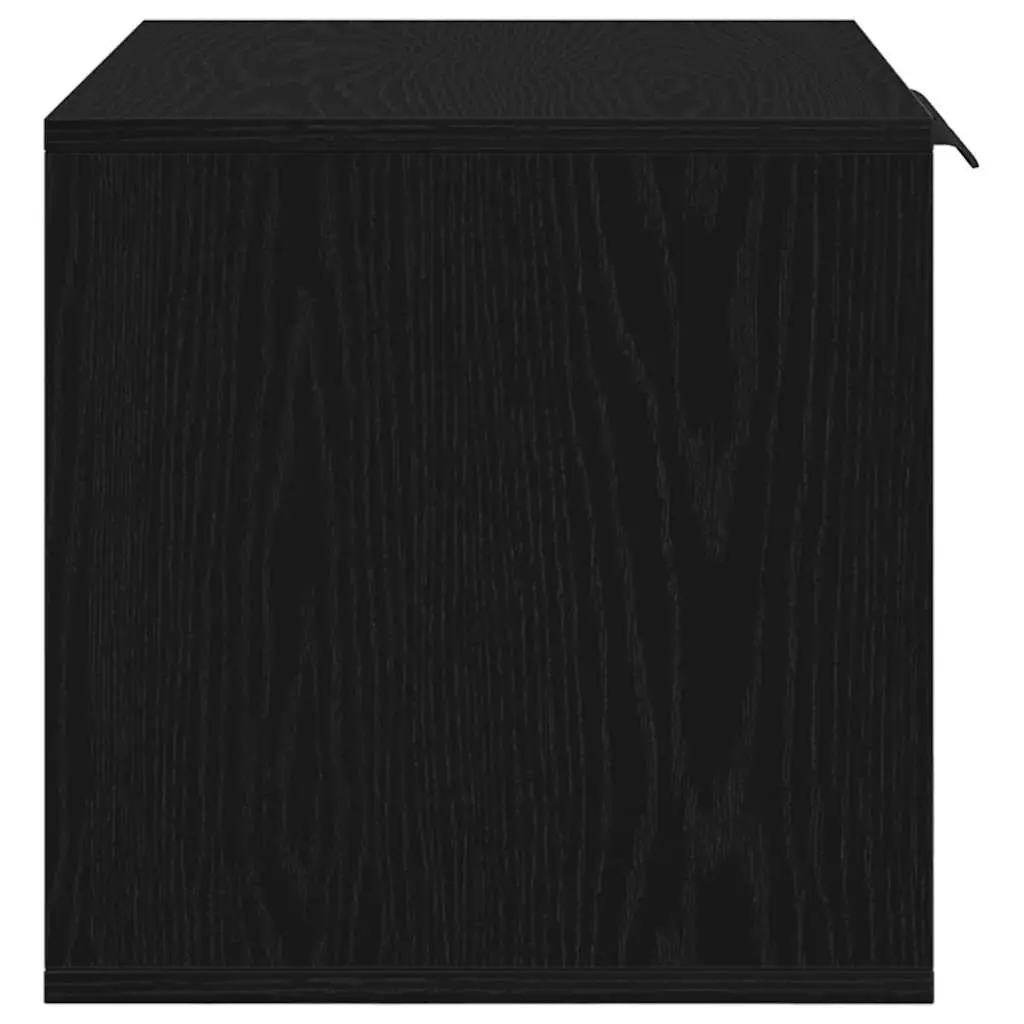 Cat Litter Box Enclosure Furniture Hidden Design Black Oak 60x40x40cm Cabinet