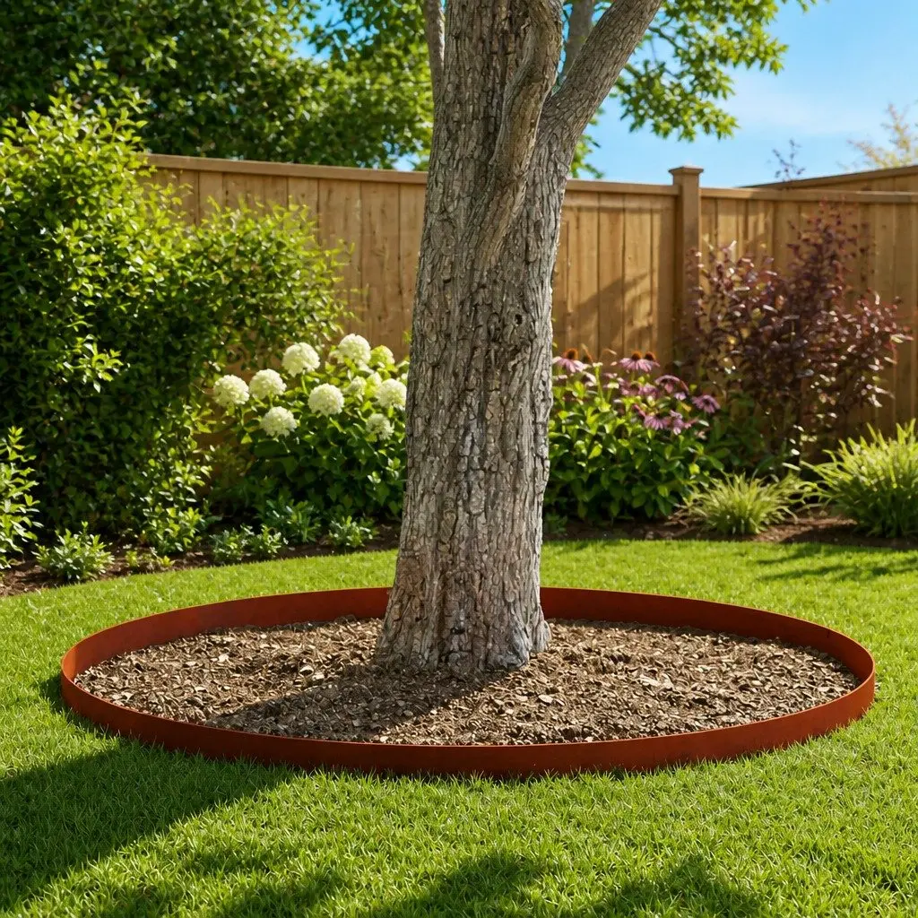 Garden Lawn Edging Weathering Steel Rusty Brown 450cm Outdoor Border